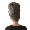 Heather Gray - XL - Extra Long--ADJUSTABLE DRAWSTRING Satin Lined Cap