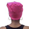 HOT Pink--ELASTIC BAND Satin Lined Cap