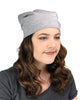 Light Gray--ELASTIC BAND Satin Lined Cap