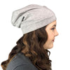 Light Gray--ELASTIC BAND Satin Lined Cap