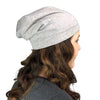 Light Gray--ELASTIC BAND Satin Lined Cap