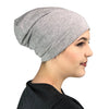 Light Gray--ELASTIC BAND Satin Lined Cap