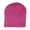 BAMBOO Berry Pink--ELASTIC BAND Satin Lined Cap