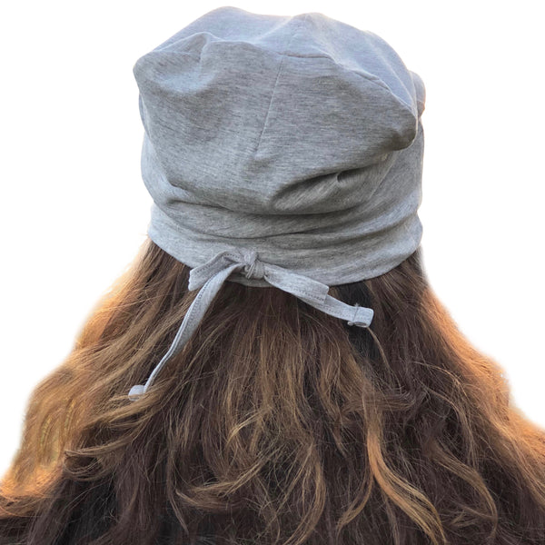 Light Gray--ADJUSTABLE DRAWSTRING Satin Lined Cap – Satin Life