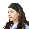 Satin Lined Headband-Olive Green