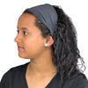 Satin Lined Headband-Heather Gray
